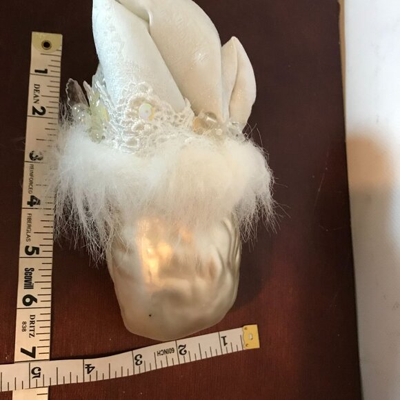 Dillards Santa Head Xmas Glass Ornament Set Of 4 - Picture 4 of 8